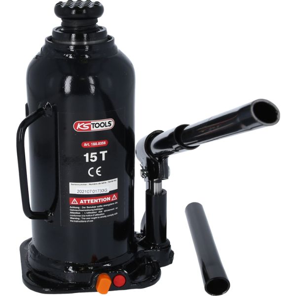 KS TOOLS Hydraulisk flaskdomkraft 15t