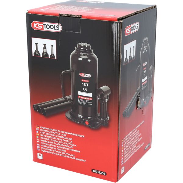 KS TOOLS Hydraulisk flaskdomkraft 15t