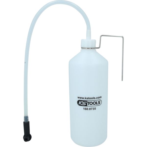 KS TOOLS Bromsvätska-uppfångningsflaska, 1 liter
