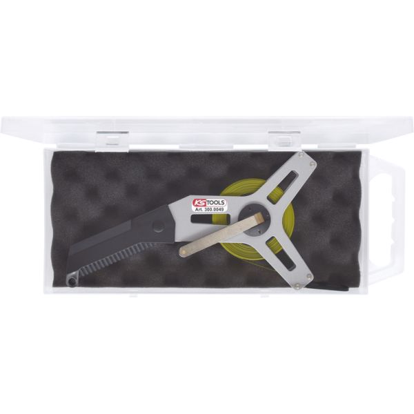 KS TOOLS okapslat måttband, med gult stålband, 20m