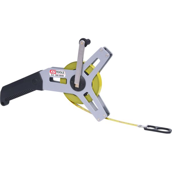 KS TOOLS okapslat måttband, med gult stålband, 20m