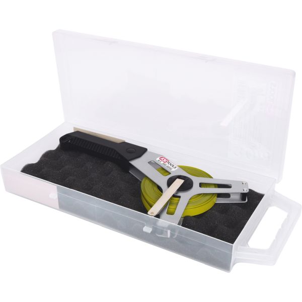 KS TOOLS okapslat måttband, med gult stålband, 30m