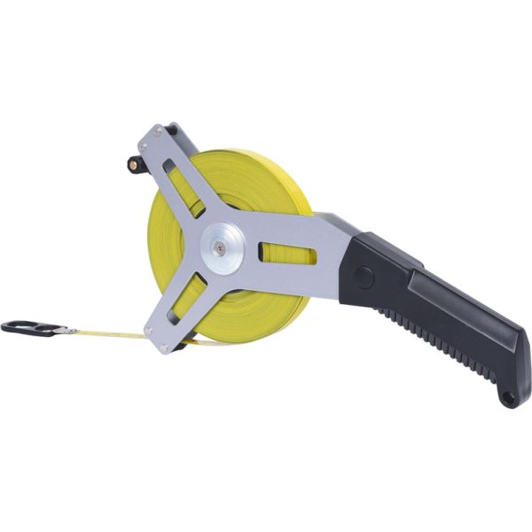 KS TOOLS okapslat måttband, med gult stålband, 50m