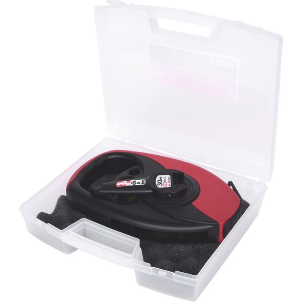 KS TOOLS okapslat måttband, med gult stålband, 30m