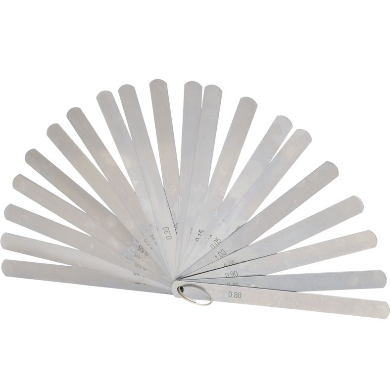 KS TOOLS Kolvspelmall, 20 blad, 0,05-1mm