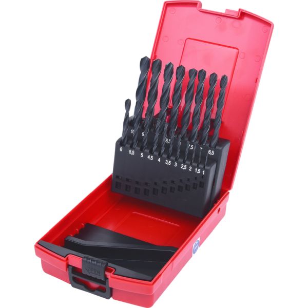 KS TOOLS HSS-G spiralborrsats, låda i plast 19-delar 1-10mm