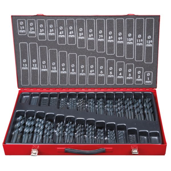 KS TOOLS HSS-R spiralborrsats,230-delar 1-13mm