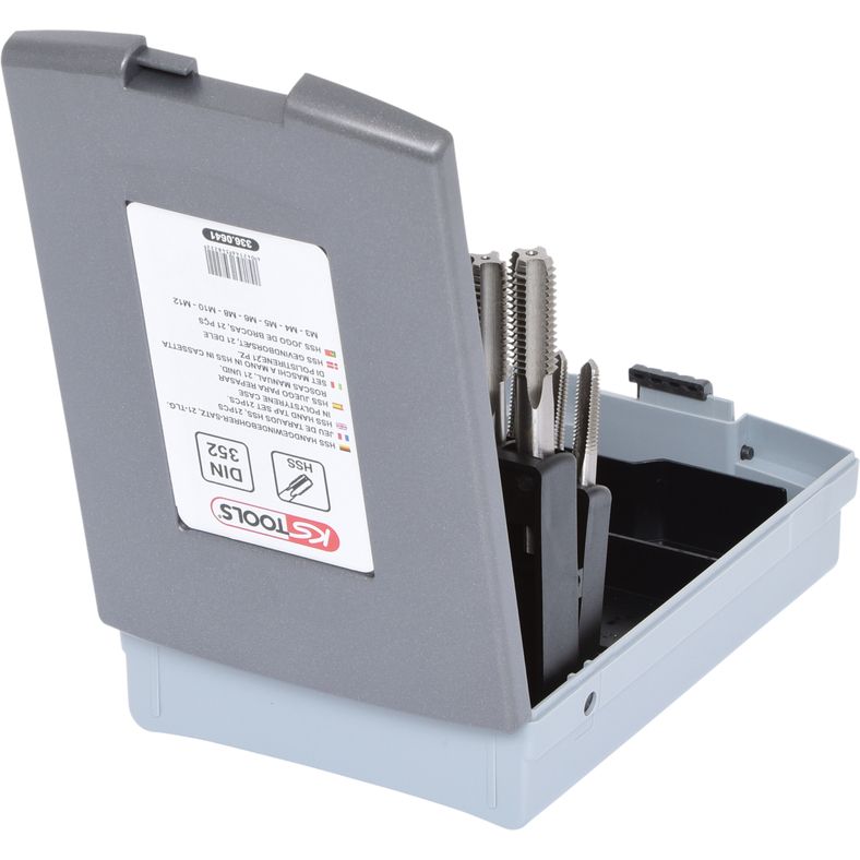 KS TOOLS Gängborr-sats M3, M4, M5, M6, M8, M10, M12