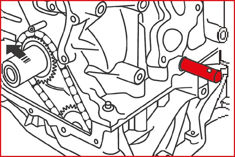 KS TOOLS Nissan / Renault - motorinställning-verktyg-sats, 8-delars