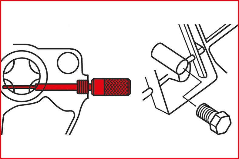 KS TOOLS Honda - motorinstälning-verktyg-sats, 6-delars