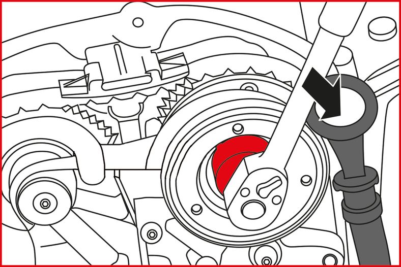 KS TOOLS Kaminställningsverktyg Audi, Seat, Škoda, Volkswagen fordon med 1,8 / 2,0 TFSI och FSI motorer