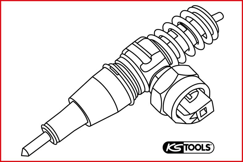 KS TOOLS Monteringshylse-sats pump-munstycke, 6-delars