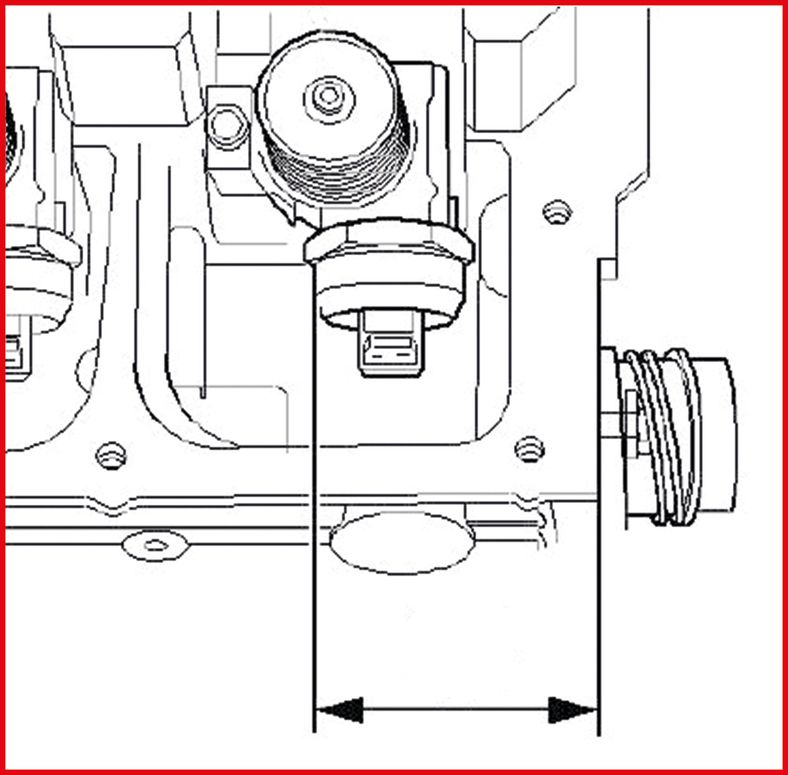 KS TOOLS Pump-munstycke inställningstolk, 3 cylinder