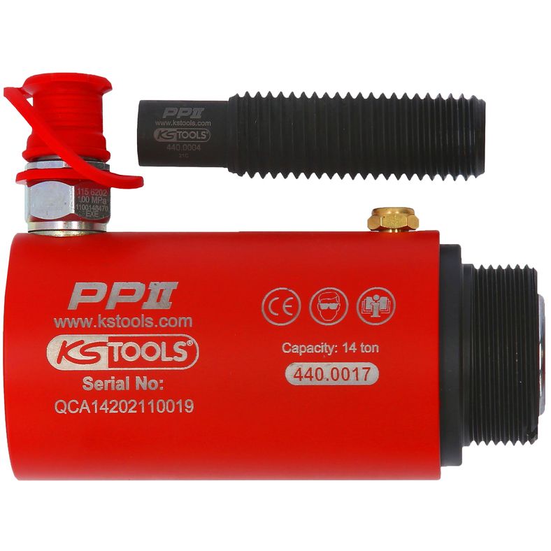 KS TOOLS Kortnav-hydraulcylinder-sats, 14 ton, 3-delars