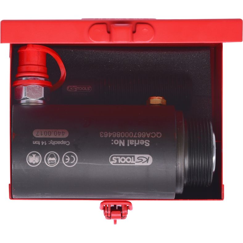 KS TOOLS Kortnav-hydraulcylinder-sats, 14 ton, 3-delars