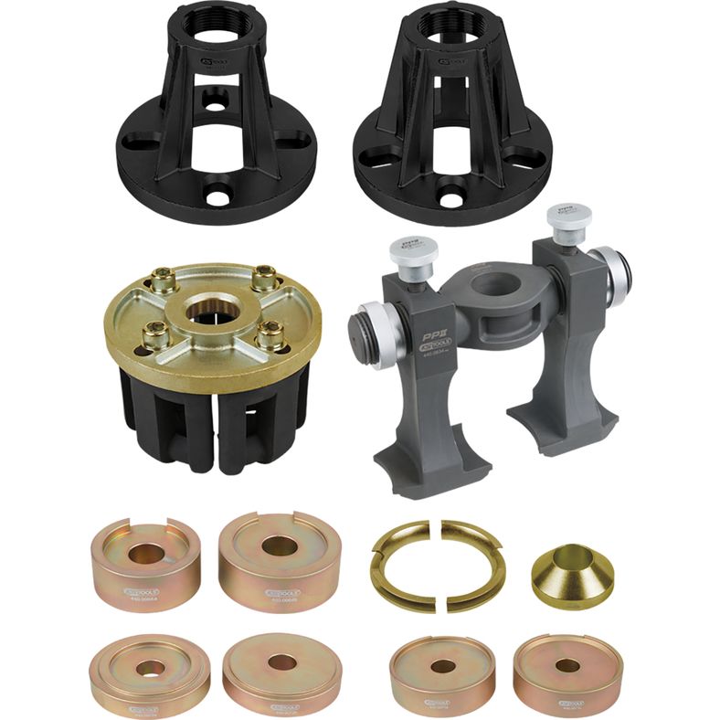 KS TOOLS Universal verktygssats för kompakt hjullagermontering och avmont