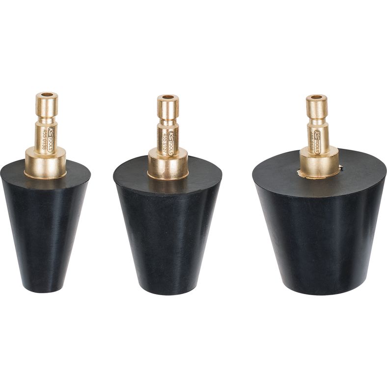 KS TOOLS Kylsystem-kon-testadaptersats, 3-delars, 17,0 - 50,0 mm