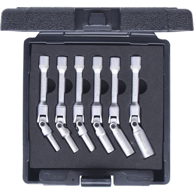 KS TOOLS 3/8” tändstifts-länkhylssats, lång, 6-delars