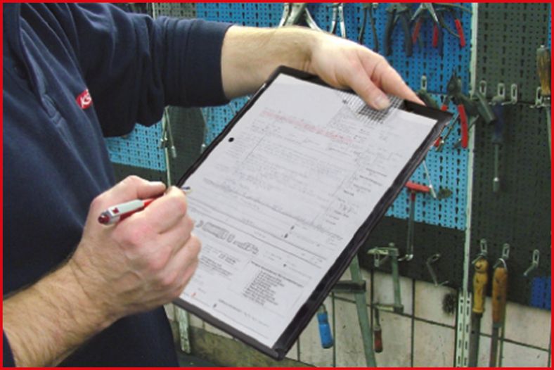 KS TOOLS verkstad-uppdragsficka DIN A4 svart