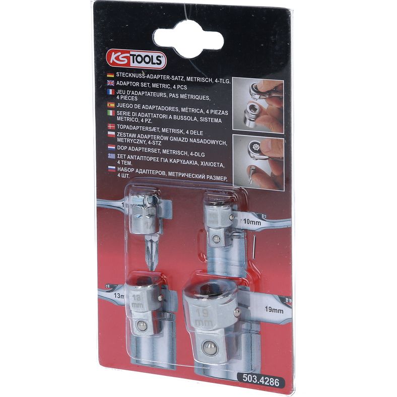 KS TOOLS GEARplus hylsadaptersats 1/4
