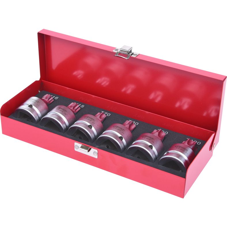 KS TOOLS 3/4" kraft-bit-hylssats TX 6-delars + flertand