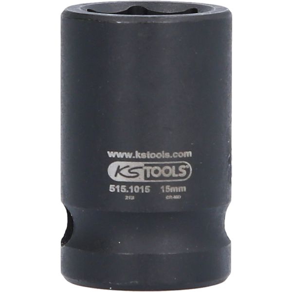 KS TOOLS 1/2" 6-kants krafthylsa 15mm