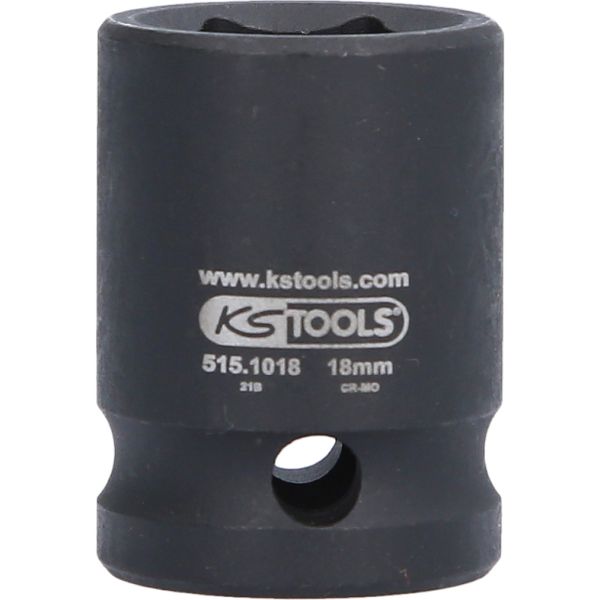 KS TOOLS 1/2" 6-kants krafthylsa 18mm