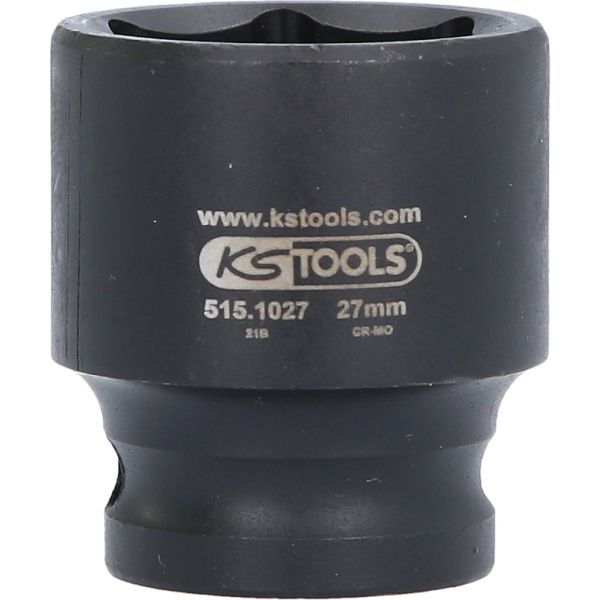 KS TOOLS 1/2" 6-kants krafthylsa 27mm