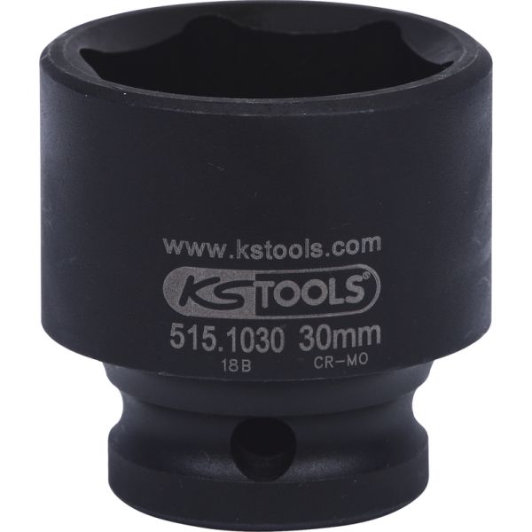 KS TOOLS 1/2" 6-kants krafthylsa 30mm