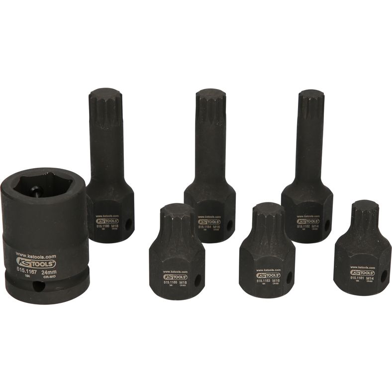 KS TOOLS XZN Kraftbitshylssats 1/2