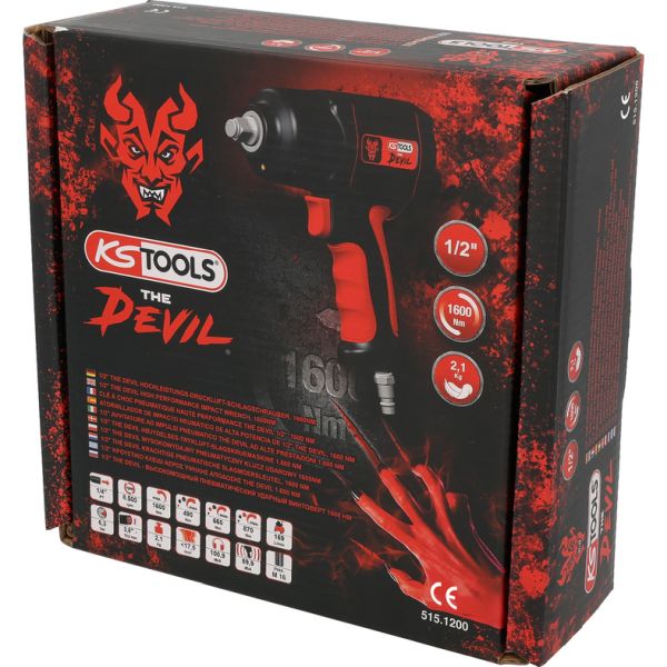 KS Tools 1/2" THE DEVIL Tryckluft Mutterdragare 1600 Nm