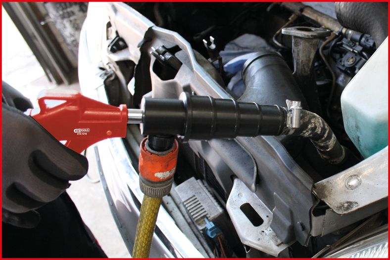 KS TOOLS Tryckluftsdriven sköljningspistol för kylsystem