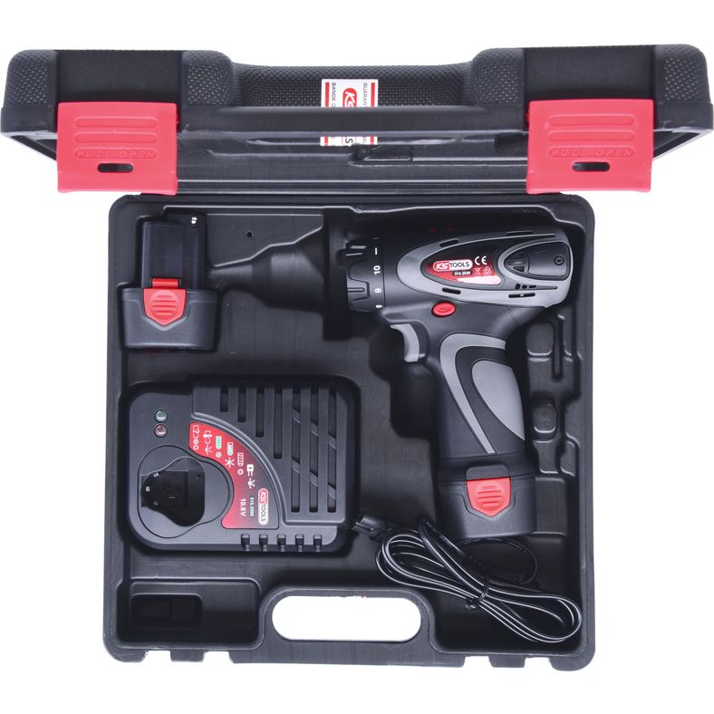 KS TOOLS Batteridriven bit-skruvmejsel 24Nm, 1/4'' 400 U/min 10,8V, med 2