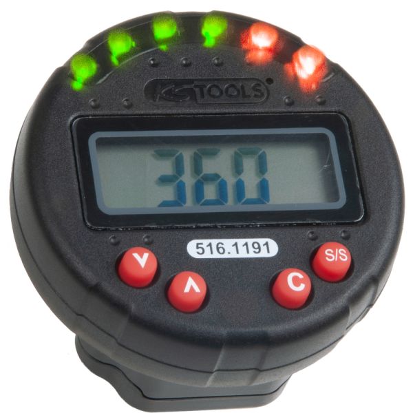 KS TOOLS Digital rotationsvinkelmätare med magnet, Ø 55,0 mm