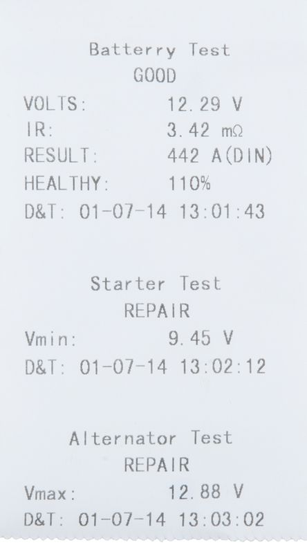 KS TOOLS 12 V Digital batteritestare och laddningssystemtestare med integrerad