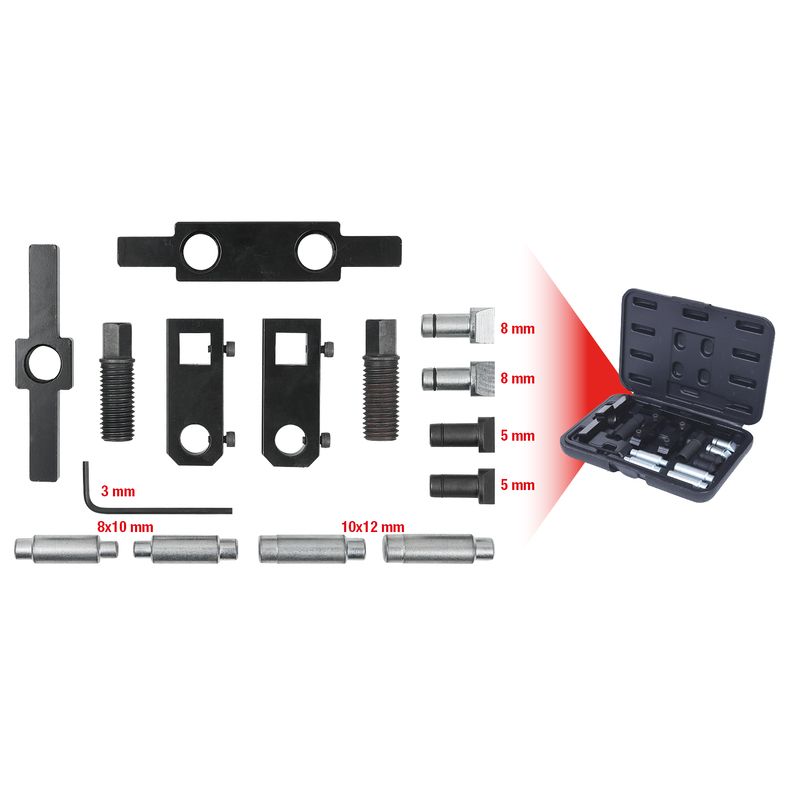 KS TOOLS MASTER klämhålsspridarverktyg-sats, 15-delars