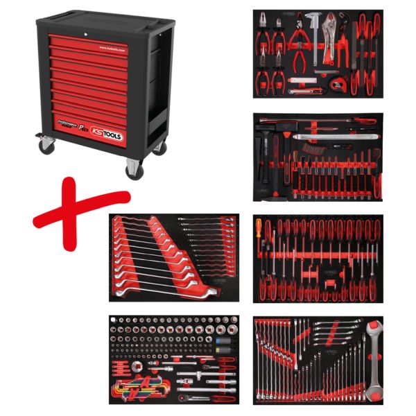KS Tools Performanceplus P15 Verkstadsvagn – 284 Verktyg, 6 Lådor