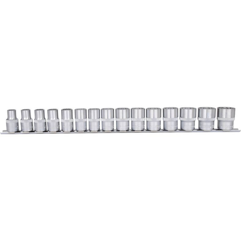 KS Tools 1/2" Hylssats 12-kant, 10–24 mm – 15 delar i krom-vanadium