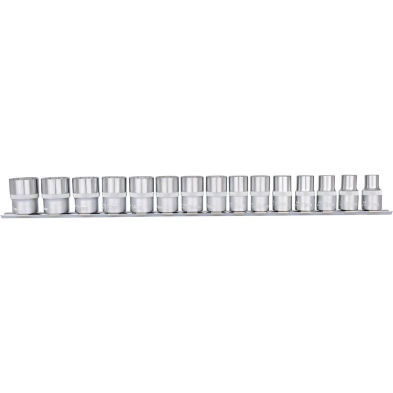 KS Tools 1/2" Hylssats 12-kant, 10–24 mm – 15 delar i krom-vanadium
