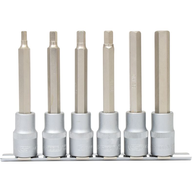 KS TOOLS hylssats-1/2" bit hylssats insex lång 6-delars