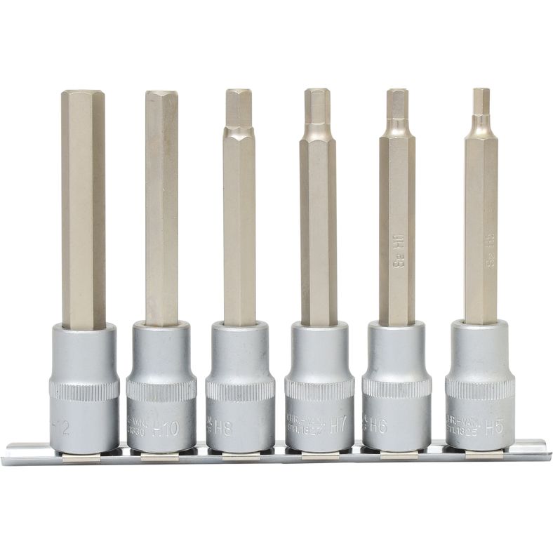 KS TOOLS hylssats-1/2" bit hylssats insex lång 6-delars