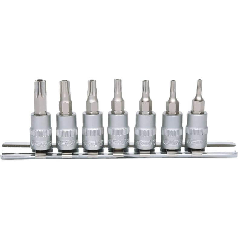 KS TOOLS 1/4" Bitshylssats 7-delars TB10-TB40 med stjärnhål. KS911.1460