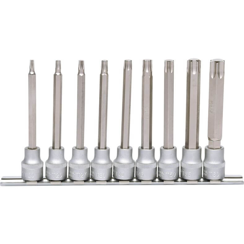 KS TOOLS 3/8" Bitshylssats, TX lång 9-delars T20-T60. KS911.1550