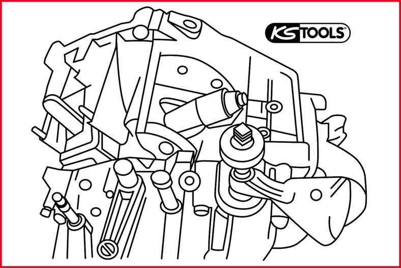 KS TOOLS Fiat Ducato avdragare för frisättningsaxel