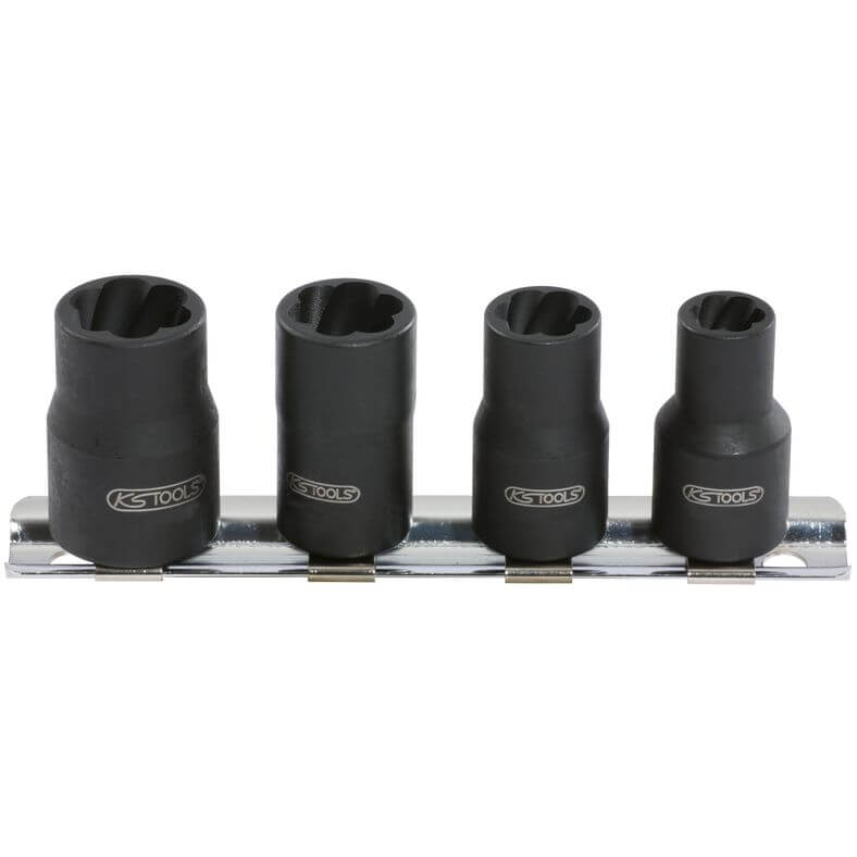 KS TOOLS Avdragar och gängverktyg KS913.1450 1/4" spiralprofil hylssats, 4-delars, 8-13m