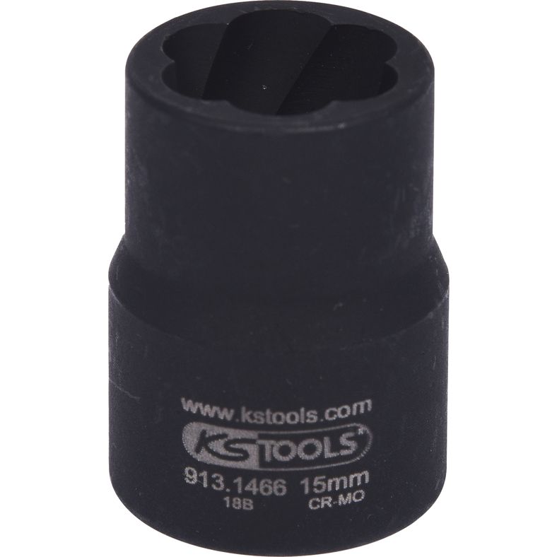 KS TOOLS 1/2" spiralprofil krafthylsa, 15mm