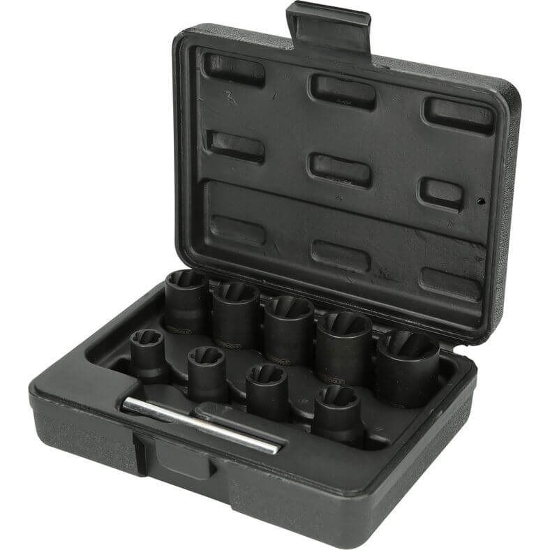 KS TOOLS Avdragar och gängverktyg 3/8" spiralprofil hylssats, 10-delars KS913.3855