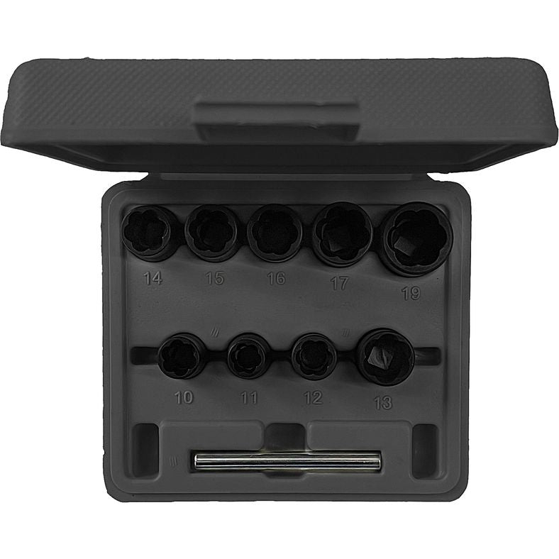 KS TOOLS 3/8" spiralprofil hylssats, 10-delars