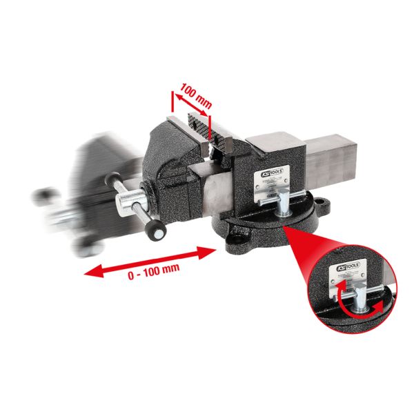 KS TOOLS Parallell-skruvstock 4”