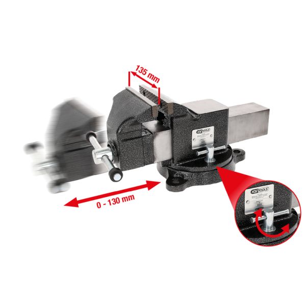 KS TOOLS Parallell-skruvstock 5”